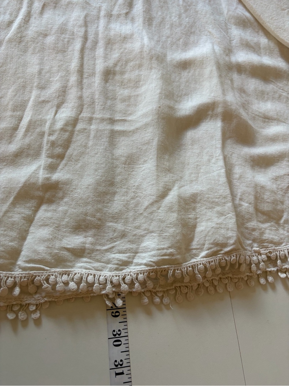 NWT Elena Baldi Boho Chic Festival Beige 100% Linen Poncho Shaw OS Made in Italy - Picture 11 of 13